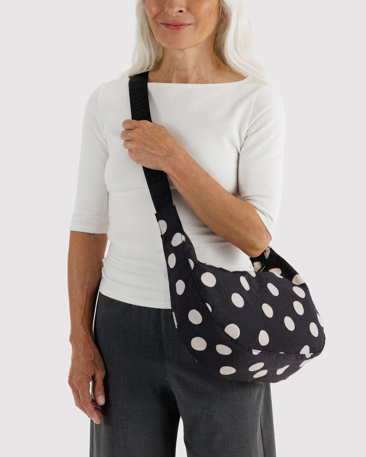 Medium Nylon Crescent Bag